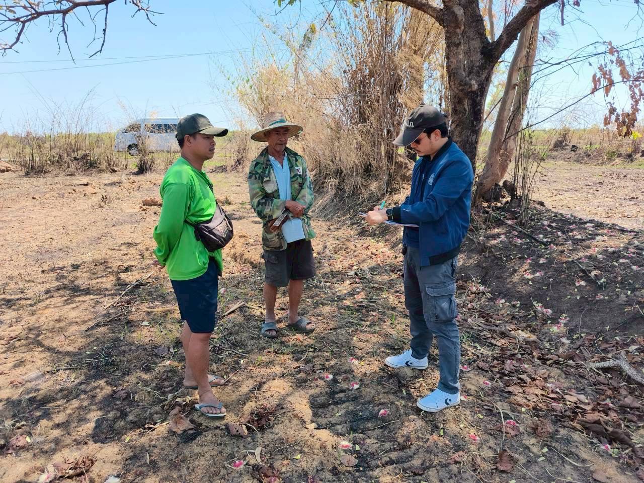 title - วันที่ 10-11 มีนาคม 2569 นายทินกร เพียภูเขียว ปฏิรูปที่ดินจังหวัดอุบลราชธานี มอบหมายให้เจ้าหน้าที่ ส.ป.ก.อุบลราชธานี ลงพื้นที่ ตำบลตบหู ตำบลบัวงาม อำเภอเดชอุดม และตำบลโพนเมือง อำเภอเหล่าเสือโก้ก ตรวจพบจุดความร้อนและพบการเผาในเขตปฏิรูปที่ดิน